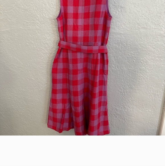 Plaid Belted Midi Dress - Picture 5 of 8